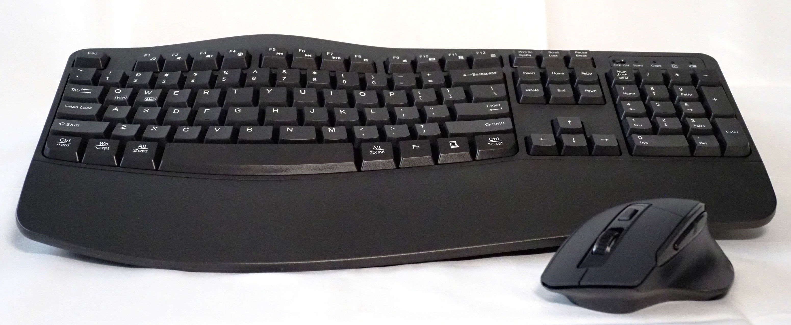 Wireless Keyboard & Mouse – Black | Ergonomic, Plug & Play